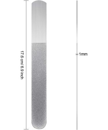 6-Piece Metal Nail File Set - Stainless Steel Sapphire Files for Salon and Travel - Buy Online on GoSupps.com