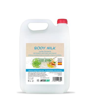 Body Milk with Aloe Vera and Almond Milk 5 Liter Bottle Intensive Hydration Made in Spain Ideal for Dry and Sensitive Skin Daily Use