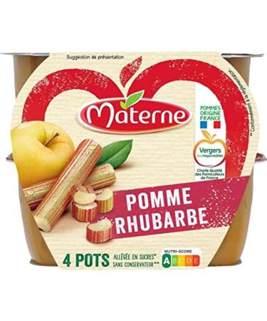 Materne Apple and pear compotes, no added sugar - 4 pots of 100g