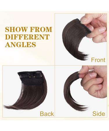 Cisyia 4PCS Dark Brown Hair Toppers: Synthetic Extensions for Thinning Hair - Invisible Hairpieces for Volume - Daily Use- Double 4 and 8 Extensions - Buy Online on GoSupps.com