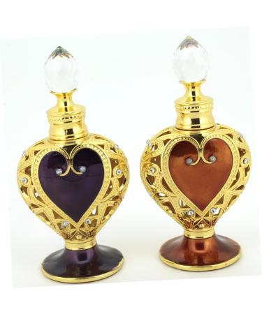 Housoutil 1pc Glass Perfume Bottle Mini Perfumes Mini Perfume Bottle Ornament Container Pocket Perfume Heart Alloy Bottle Toiletry Containers Dropper Bottle Travel Vintage - Buy Online on GoSupps.com