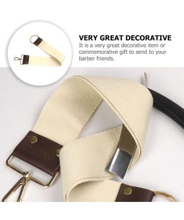 FOMIYES Straight Razor Strop - Barber Sharpening Cloth with Dual Cowhide Straps - Buy Online on GoSupps.com