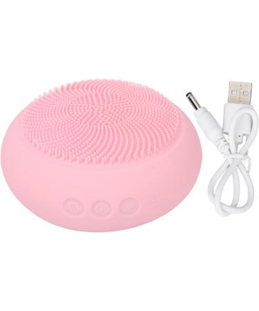 Facial Cleansing Brush Soft Silicone 5 Times Heating Energy Waterproof Electric Facial Cleanser to Absorb Nutrients (Pink) - Buy Online on GoSupps.com