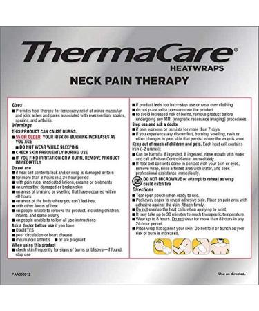 ThermaCare Advanced Neck Pain Therapy - 9 Air-Activated HeatWraps for Neck, Wrist, and Shoulders - Up to 16 Hours Pain Relief - Buy Online on GoSupps.com