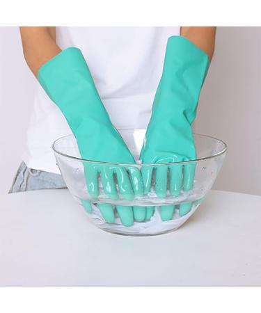 KKRAUS 3 Pairs Reusable Nitrile Gloves Kitchen Cleaning Gloves Laundry Housework Rubber Gloves Waterproof Dishwashing Gloves (Color : Green Size : Medium) Medium Green - Buy Online on GoSupps.com