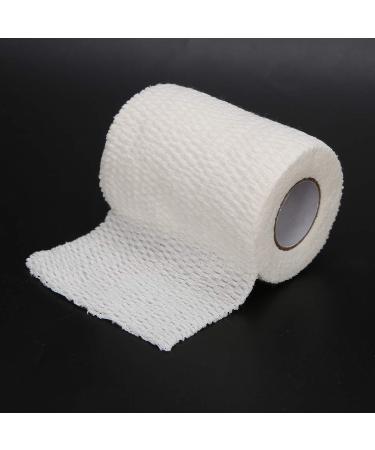 White Athletic Sports Tape Wrap Sports Protective Bandages First Aid Tape Elastic Cotton Tape for Athlete and Trainers (7.5cm*4.5m)