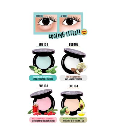 Jcat Beauty Eye Surance Anti Fatigue Cooling Under Eye Balm + Free Zipper Bag (EUB102 Clear) - Buy Online on GoSupps.com