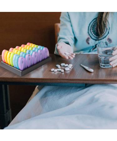 Monthly Pill Organizer 2 Times a Day Daily Pill Case with 35 Big Compartments - Rainbow Design - Buy Online on GoSupps.com
