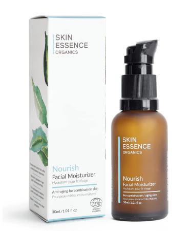 Nourish Facial Moisturizer by Skin Essence Organics - 100% Natural Certified Organic Face Oil Serum