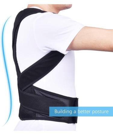 Full Back Belts Posture Corrector Brace for Women Men Clavicle Brace for Lower and Upper Back Pain Relief Double Layer Shoulder Support Kyphosis Humpback (Size : Small) (XXXX) (Small) - Buy Online on GoSupps.com