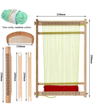 FOCCTS Wooden Multi-Craft Weaving Loom - Large Frame for Tapestry Art - Creative DIY Weaving for Kids and Experts - Pre-Warped for Quick Start - Buy Online on GoSupps.com
