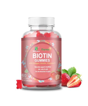 Wins Town Biotin Gummies Supports Healthier Hair Skin & Nails for All Ethnicities & Types 60 Count