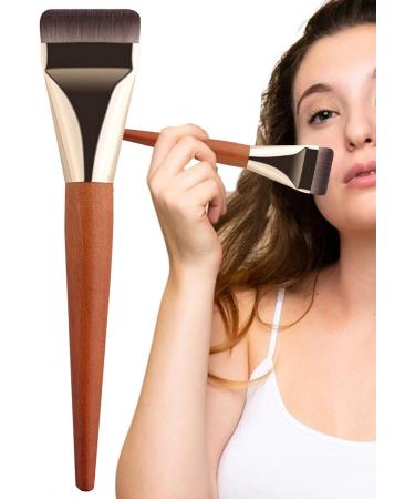 lyanny Foundation Makeup Brush | Wooden Handle Powder Brush - Face Makeup Tool Professional Contour Brush for Liquid Cream and Powder - Buy Online on GoSupps.com