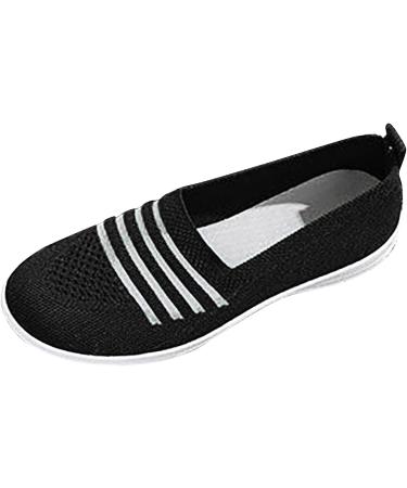 Women's Casual Summer Wedge Sandals - Breathable Slip-On Platform Sandals (Size 8, Black) - Buy Online on GoSupps.com