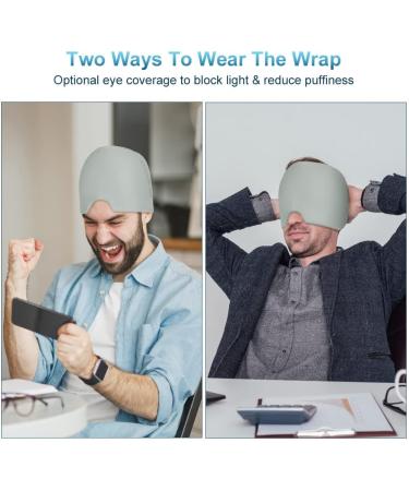 ACWOO Migraine Relief Cap - Reusable Hot Cold Therapy Head Wrap for Chronic Migraine & Headache Relief - Grey - Buy Online on GoSupps.com