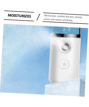 Healeved Hydrating Instrument Nano Mist Sprayer Portable Face Steamer Nano Face Steamer Abs White - Buy Online on GoSupps.com