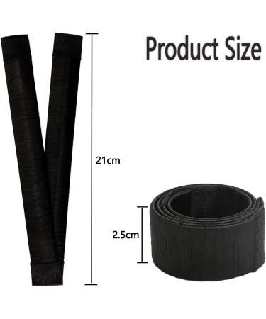 3 Pcs Fast Bun Maker - Easy Snap Doughnut Styling for Hair Buns - French Twist Hair Fold Wrap - Black - Girls Women - Buy Online on GoSupps.com