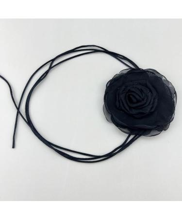 SOUTHJIELING Vintage Floral Choker Necklace - Chic Gothic Flower Neckband in Purple for Trendy Fashion - Buy Online on GoSupps.com