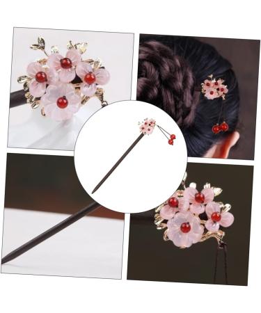 DOITOOL 1pc Flower Bead Hairpin Ancient Hair Sticks Hair Accessories Vintage Style Hair Clasp Hanfu Hair Stick Hair Pin Updo Hair Clasp Wooden Woman Palace Pearl Hairpin - Buy Online on GoSupps.com