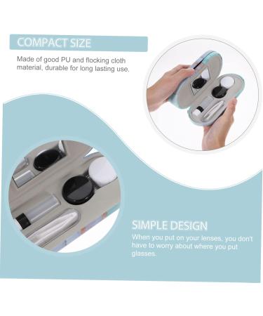 Buy Solustrie Double-Layer Glasses Case - Travel Lens Container with Mirror & Replaceable Flocked Cloth | Durable & Stylish Eyewear Storage - Buy Online on GoSupps.com