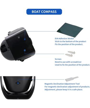 Gugxiom Electronic Digital Boat Compass with Led Light - Ideal for Car, Watercraft, Boat, Caravan - Perfect for Outdoor Activities - Buy Online on GoSupps.com