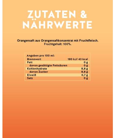  Granini Granini Orange Flavor with Pulp (100% Juice) (6 x 1.0 l) - Buy Online on GoSupps.com