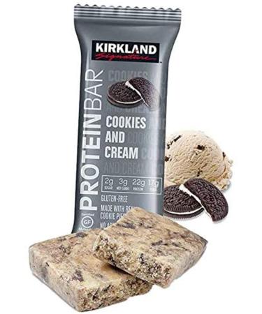 Kirkland Signature Protein Bars Cookies and Cream 2.12 oz, 20-count
