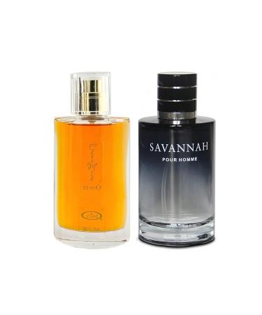 Choco Musk&Savannah Men s Cologne-Rich Chocolate & Musk Eau De Toilette Long-Lasting Scent Perfume for Men Elegant Bottle 3.4 Fl Oz Fragrance for Refined Occasions Choco Musk&Savannah 2.53 Fl Oz (Pack of 2)