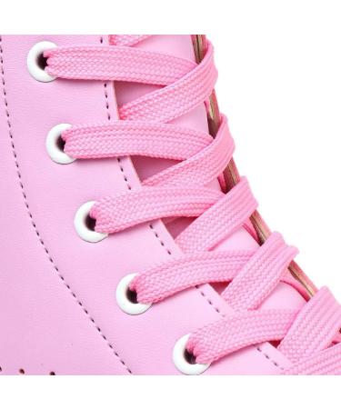 PU Leather High-top Women Roller Skates - Pink Flash | Double Row Shiny Skating | Indoor Outdoor - Size 7.5 M US - Buy Online on GoSupps.com