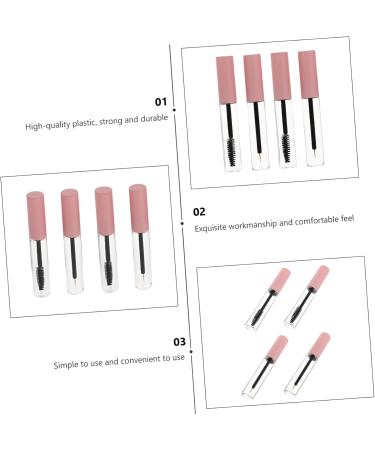 SKISUNO 8 Pcs Eyeliner Stick Empty Lip Gloss Bottles Clear Lash Mascara Lip Gloss Squeeze Tubes The Pet Pink - Buy Online on GoSupps.com