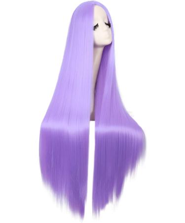 MapofBeauty 40 Inch Fashion Straight Long Costume Anime Cosplay Wig - Light Purple - Buy Online on GoSupps.com