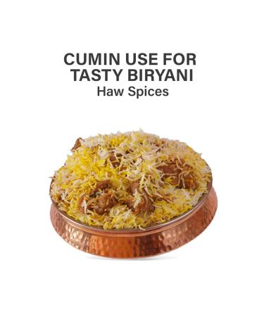 HAW Cumin Seeds Whole 7oz (200g) - Premium Quality, Gluten-free, Non-irradiated, All Natural for Cooking & Tea | Adds Flavor & Taste - Pack of Whole Cumin Seeds - Buy Online on GoSupps.com
