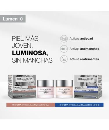  BELLA AURORA Bella Aurora Lumen10 Anti-Aging Anti-Spot Cream with SPF 20 UVA/UVB/IR/HEV Protection Niacinamide Peptides and Hyaluronic Acid Hydration Brightness Elasticity and Firmness 50 ml - Buy Online on GoSupps.com