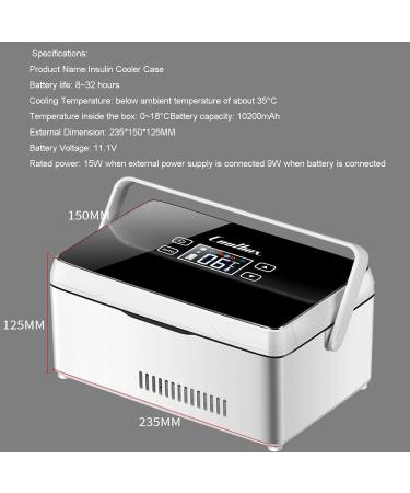 Insulin Cooler Case Portable Insulin Refrigerator for Travel Diabetic Cooler Box Mini Drug Refrigerator Keeping Cooling 2-8 with Alarm&LED Display 2*Battery&USB Chargerable Ideal for Refrigerated Medicine (10200Mah*2) - Buy Online on GoSupps.com