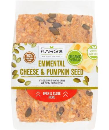 Dr Karg Organic Emmental Pumpseed Crispbread 200 g - 5 Pack - Buy Online on GoSupps.com