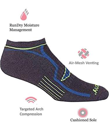 Saucony Men's Bolt Performance No-Show Socks 6-Pack - Grey, Size 8-12 - Buy Online on GoSupps.com