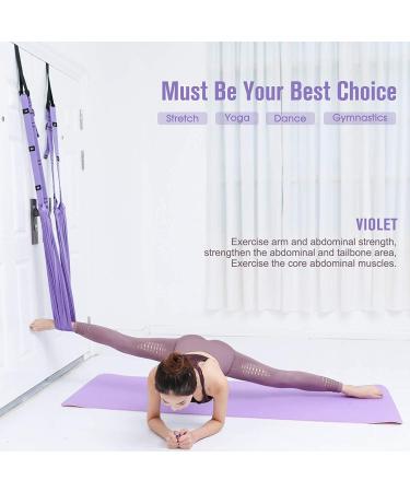 Kvittra Upgraded Yoga Strap for Stretching - Home Gym Pilates Equipment - Back Bend Assist & Leg Stretcher - Waist Flexibility Workout Bands - Ideal for Physical Therapy & Dance - Purple - Buy Online on GoSupps.com