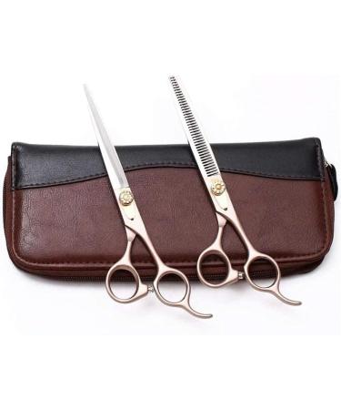 Barber Scissors Professional Hairdressing Scissors and Thinning Scissors Set Gold Stainless Steel Exquisite Hair Scissors Salon Barbers Or Home Use - Buy Online on GoSupps.com