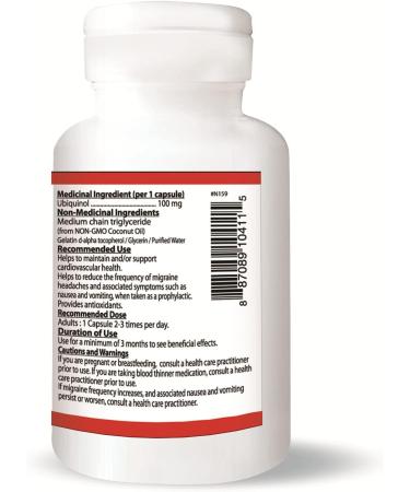 Nutridom Ubiquinol 100mg 30 Softgels the Active Antioxidant Form of CoQ10 - Buy Online on GoSupps.com