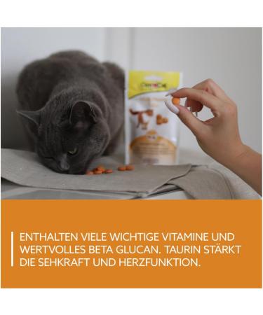 GimCat Multi-Vitamin Tabs - Functional cat snacks that promote the immune system heart and eyes - 8-pack (8 x 40 g) - Buy Online on GoSupps.com