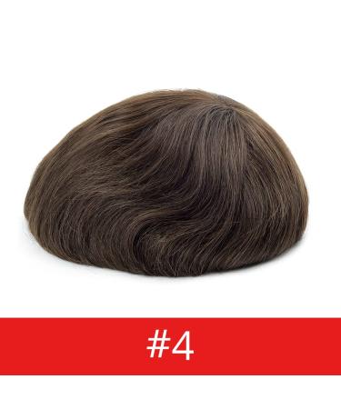 Shop Lordhair Knotless Toupet for Men - Skin Injected Human Hair System 8x10 Inch Medium Dark Brown (4#) - International Shipping Available - Buy Online on GoSupps.com
