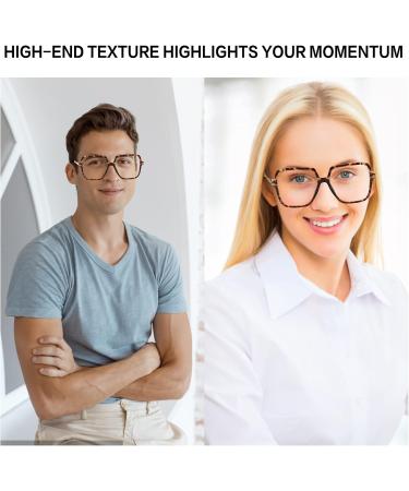 Kaifu Oversized Square Reading Glasses for Men & Women - Blue Light Blocking Multi-Color 2.75 Diopters - Perfect for Large Faces - Buy Online on GoSupps.com