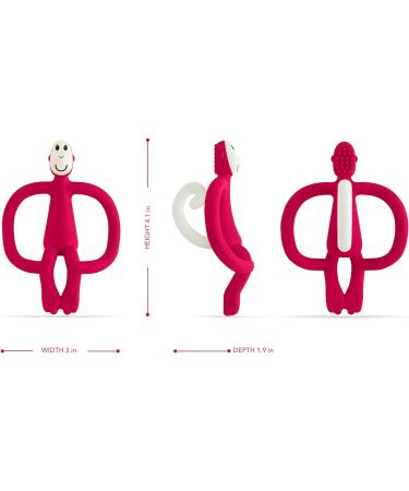 Matchstick Monkey Original Teether 10.5cm Rubine Red Monkey | BPA Free Silicone Teething Toy for Babies 3 Months+ | Easy-to-Grip Gel Applicator - Buy Online on GoSupps.com