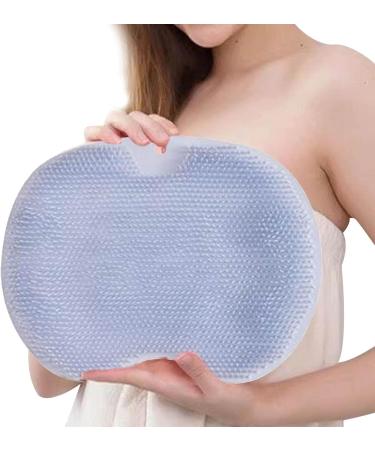 Baogao Silicone Shower Foot Scrubber & Back Brush | Non-Slip Suction Cup Design for Gentle Cleaning | Perfect for Women - Blue - Buy Online on GoSupps.com