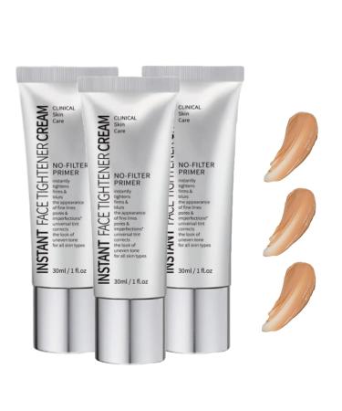 Facial Firming Cream Facial Firming Base Facial Blurring Base Before Makeup Suitable for All Skin Types (3PC)