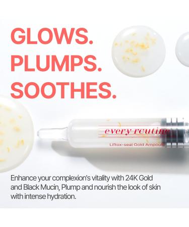 every routine Liftox-Seal Gold Ampoule Firming & Radiance-Boosting Serum with Volufiline and Gold Complex, Moisture-Sealing Elasticity Booster for Plump, Glowing Skin (35 g / 1.23 oz) - Buy Online on GoSupps.com