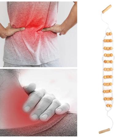 Premium Wooden Massage Roller - Back Massager Tool for Neck Legs & Body | Enhance Relaxation & Relieve Pain - Buy Online on GoSupps.com