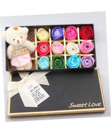 Mobestech 12 Christmas Christmas Presents for Mother Day for Mother s Day Rose Bath Soap Box with Bear Fragrance Body Wash And Lotion Soap Lovers Set - Buy Online on GoSupps.com