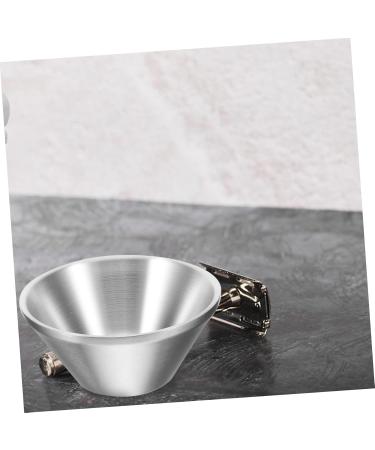 FRCOLOR Stainless Steel Shaving Bowl | Durable Grooming Tool for Men | Metal Rim Shaving Soap Cup - Buy Online on GoSupps.com