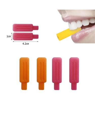 Buy YOUYA Dental Silicone Orthodontic Tooth Aligner Chewies - 6 Pack Cute Grip Handle for Invisible Braces | 3 Flavors - Pink Orange Series - Buy Online on GoSupps.com